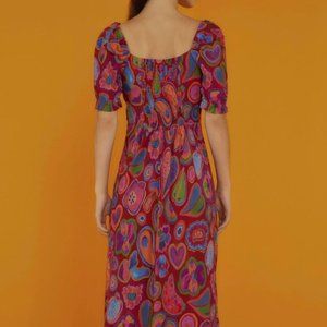 FARM RIO Red Lisa midi dress